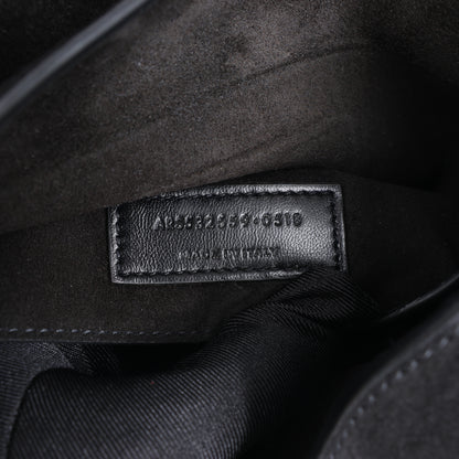 Sac à bandoulière Amalia en cuir et daim noir de Saint Laurent Paris