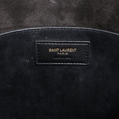 Sac à bandoulière Amalia en cuir et daim noir de Saint Laurent Paris