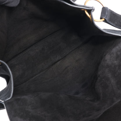 Sac à bandoulière Amalia en cuir et daim noir de Saint Laurent Paris