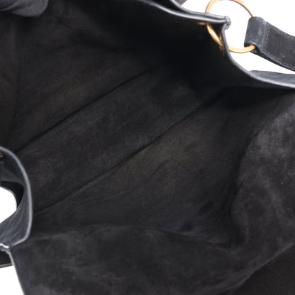Saint Laurent Paris Amalia Leather Suede Shoulder bag in Black