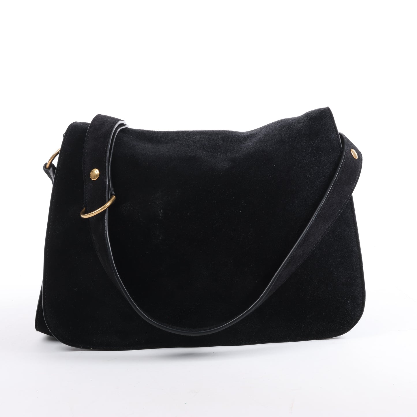 Sac à bandoulière Amalia en cuir et daim noir de Saint Laurent Paris