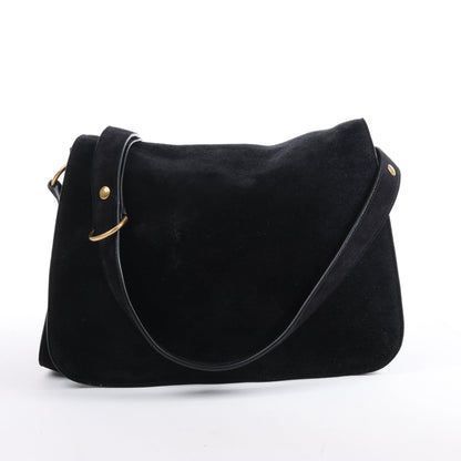 Saint Laurent Paris Amalia Leather Suede Shoulder bag in Black