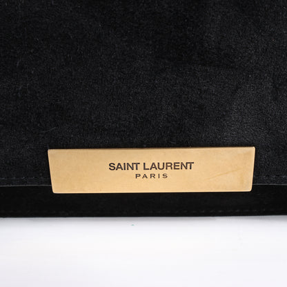Sac à bandoulière Amalia en cuir et daim noir de Saint Laurent Paris