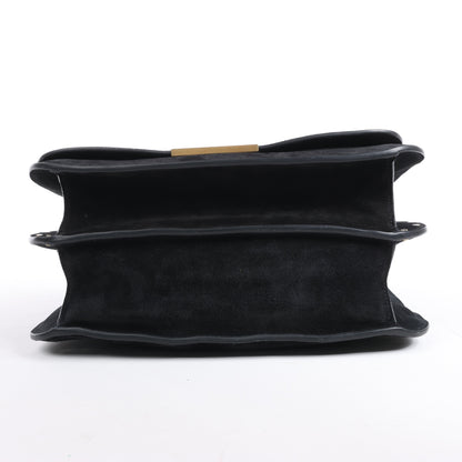 Saint Laurent Paris Amalia Leather Suede Shoulder bag in Black