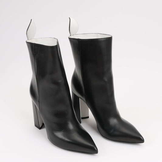 Louis Vuitton Match Making Line 17 Jahre Kurze Lederstiefel in Schwarz BR0177, Größe 39 EU