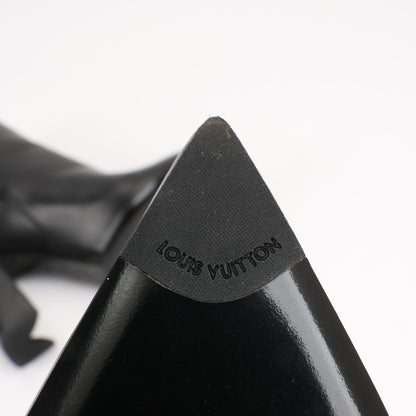 Louis Vuitton Match Making Line 17 years Leather Short Boots in Black BR0177, Size 39 EU