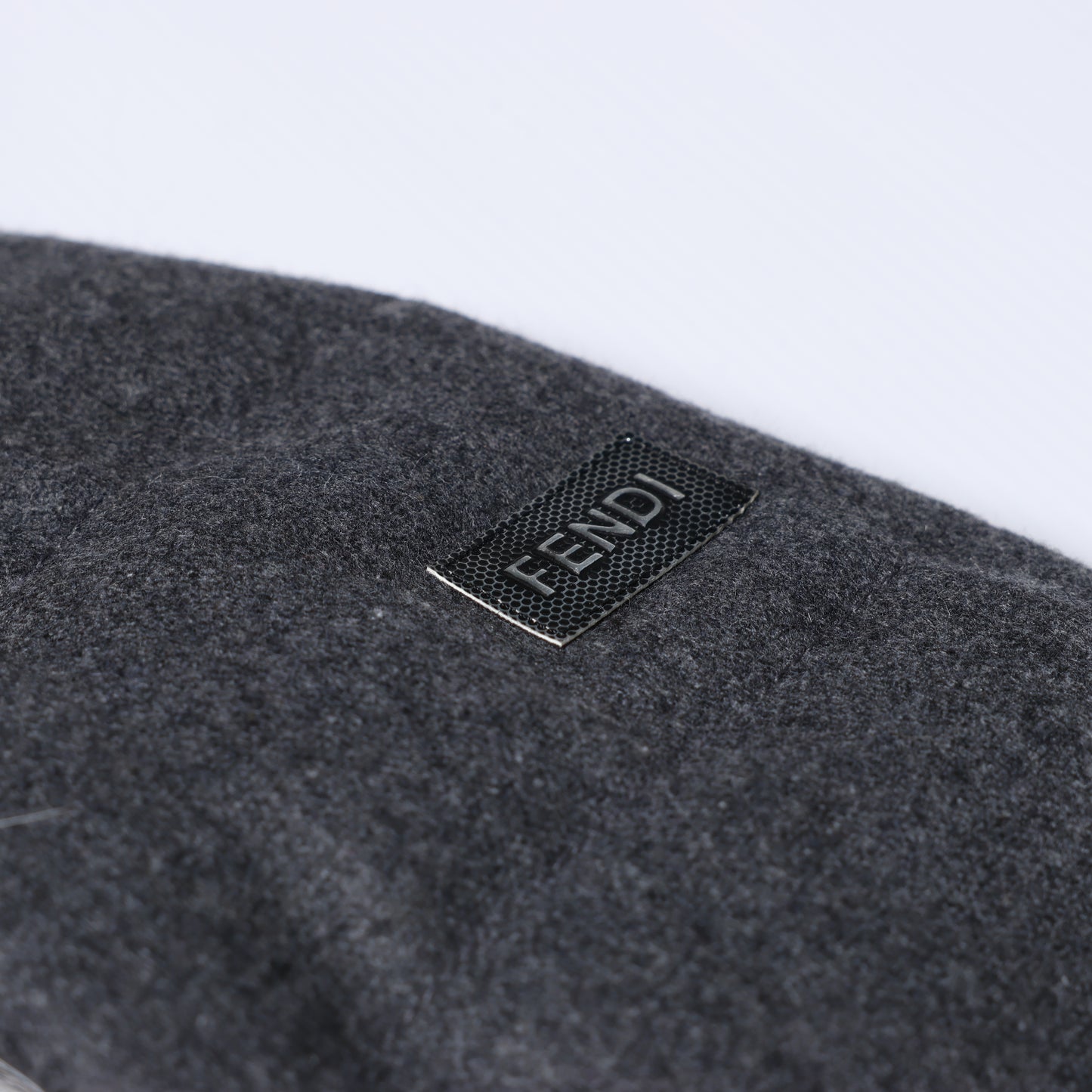 Fendi Wool-Blend Puffer Jacket with Fur Trim, Size 40