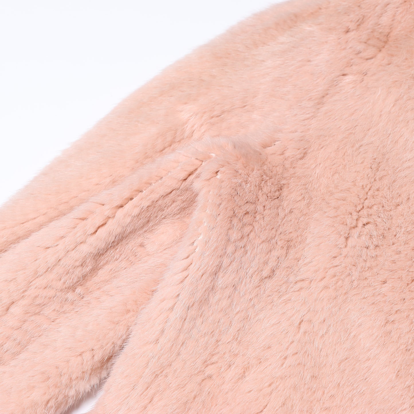 Escada Pink Mink Fur Coat, Size 38