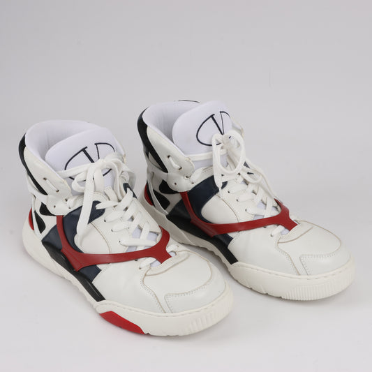 Valentino Garavani High-Top-Sneakers aus Leder in Mehrfarbig, Größe 44 EU