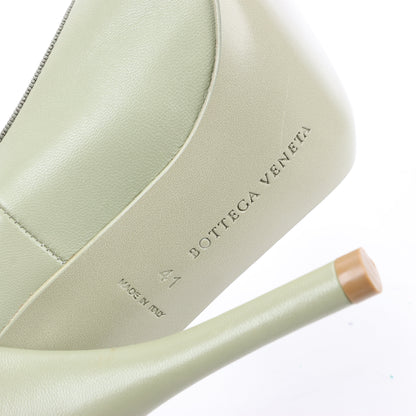 Bottega Veneta Leather Pumps Light Green Ribbon in Size 41 EU