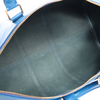 Louis Vuitton Epi Leder Keepall 45 Reisetasche in Blau M42975