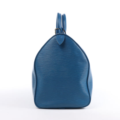 Louis Vuitton Epi Leder Keepall 45 Reisetasche in Blau M42975