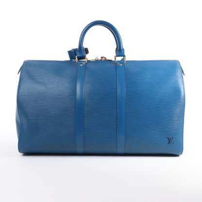Louis Vuitton Epi Leder Keepall 45 Reisetasche in Blau M42975