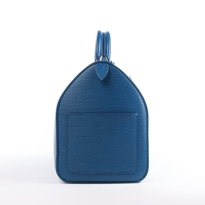 Louis Vuitton Epi Leder Keepall 45 Reisetasche in Blau M42975