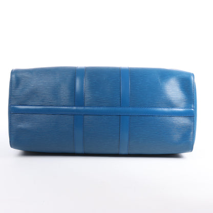 Louis Vuitton Epi Leder Keepall 45 Reisetasche in Blau M42975