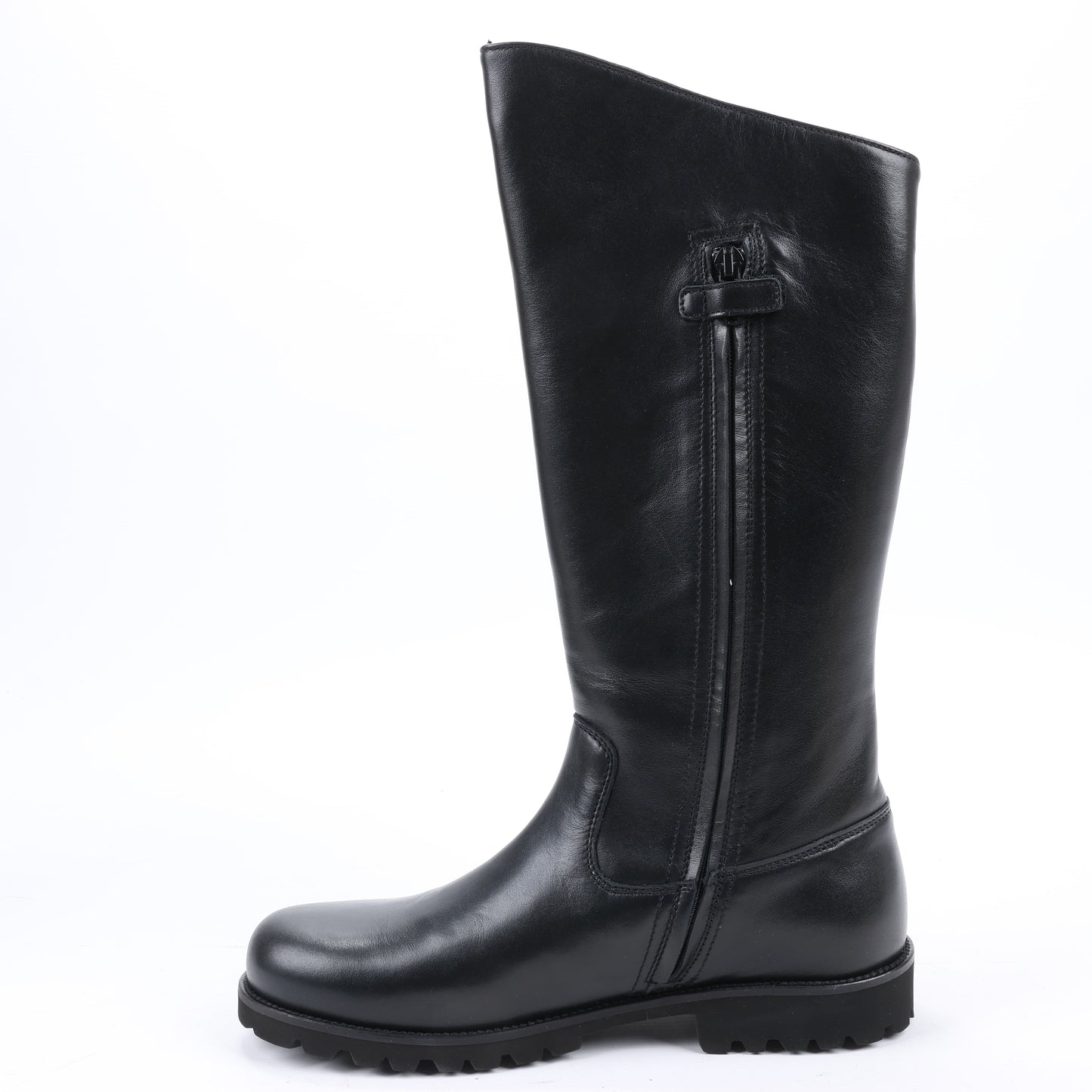 Dolce & Gabbana Leather Boots Black x Red Studs Sequins Patch in Size 37 EU