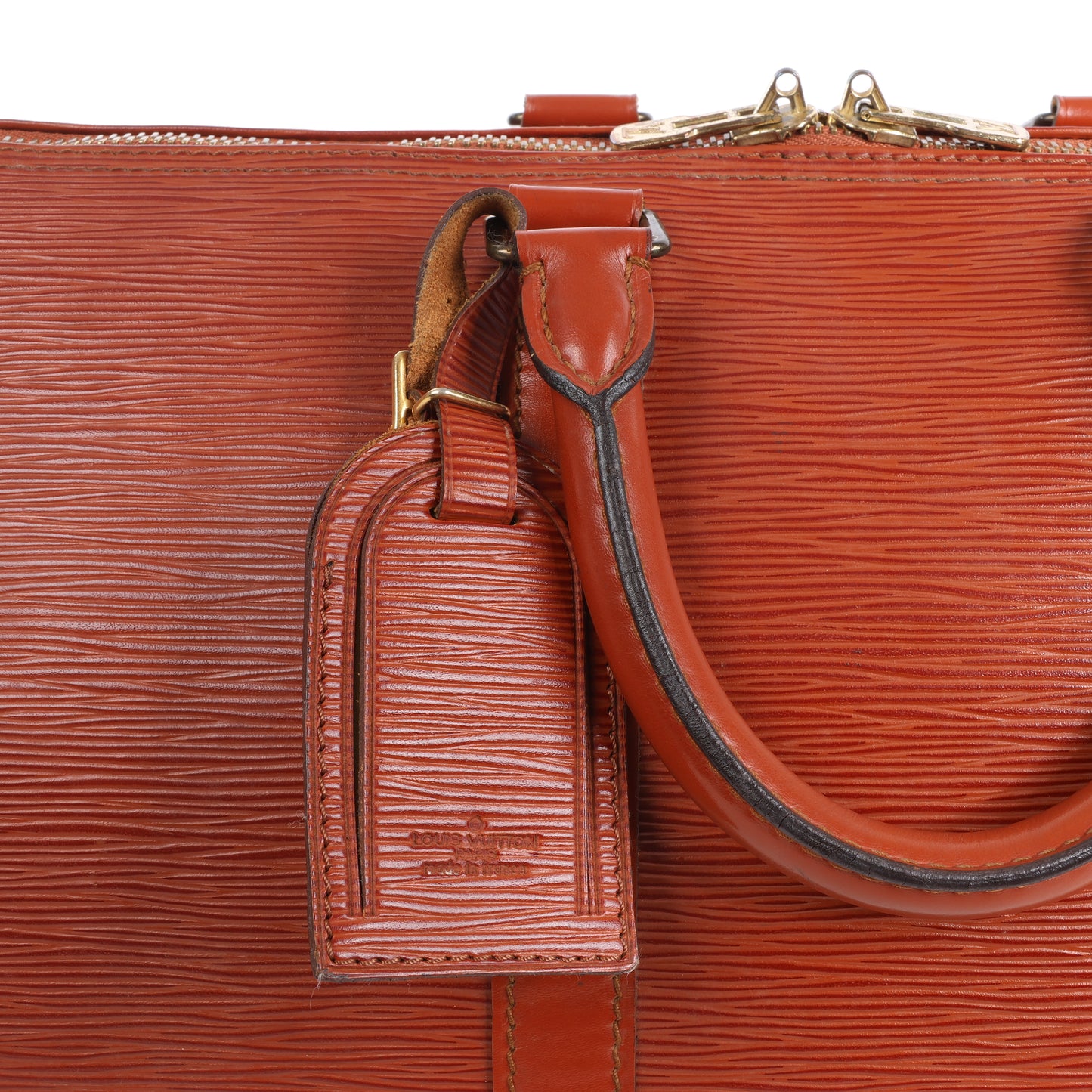 Louis Vuitton Epi Leder Keepall 45 Reisetasche in Braun M42978