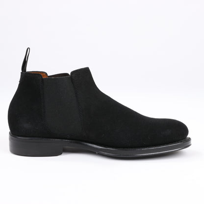 Jalan Sriwijaya Wildleder-Stiefel mit seitlichem Gore-Absatz in Schwarz, Größe 38 EU, 99010