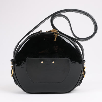 Louis Vuitton Boite Chapeau Souple Vernis Leder Umhängetasche in Schwarz M53999