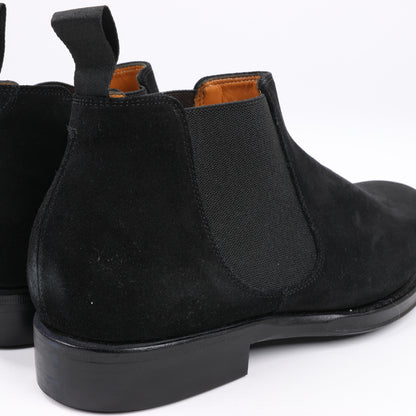 Jalan Sriwijaya Wildleder-Stiefel mit seitlichem Gore-Absatz in Schwarz, Größe 38 EU, 99010