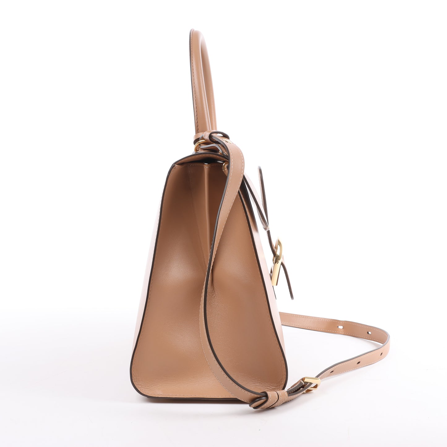 Delvaux Brillant MM Leder 2Way Handtasche in Beige