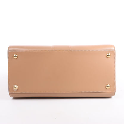 Delvaux Brillant MM Leder 2Way Handtasche in Beige