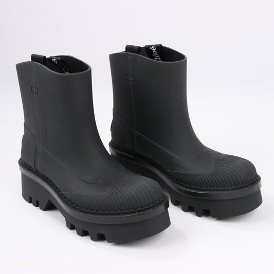 Chloe Gummi-Regenstiefeletten in Schwarz 032324, Größe 39 EU