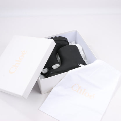 Chloe Rubber Rain Ankle Boots in Black 032324, Size 39 EU