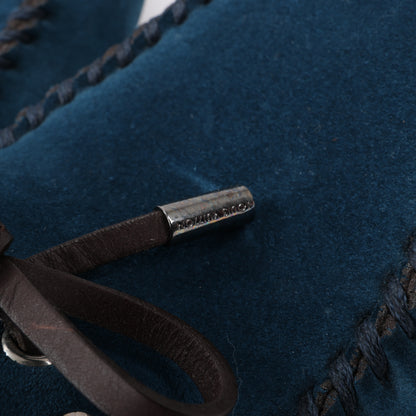 Mocassins Louis Vuitton 14 ans en daim bleu marine et marron, taille 43 EU, ND0114
