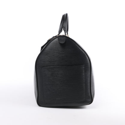 Louis Vuitton Epi Leder Keepall 50 Reisetasche in Schwarz M42962