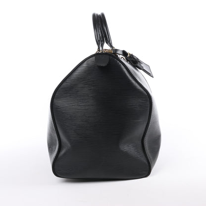 Louis Vuitton Epi Leder Keepall 50 Reisetasche in Schwarz M42962