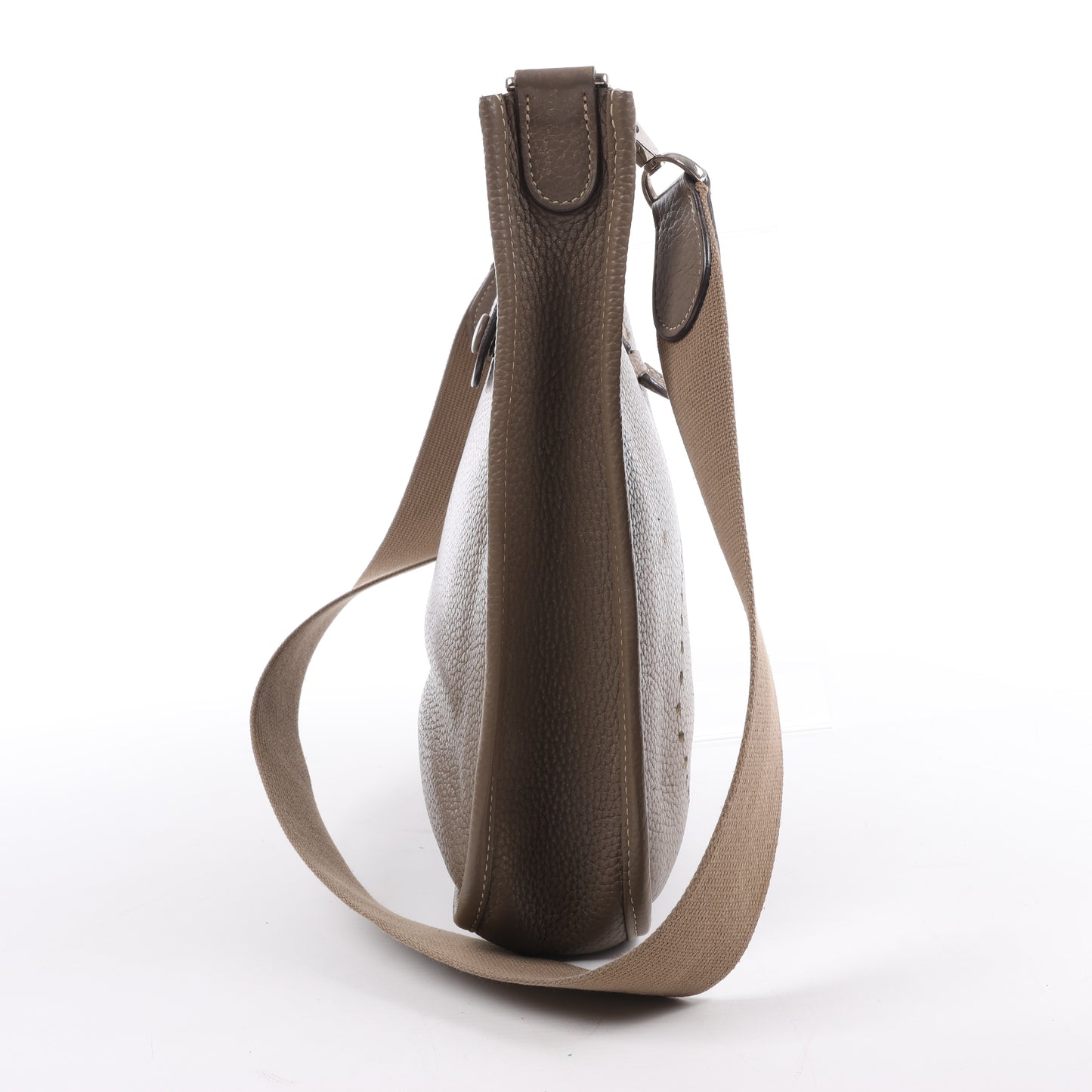 Hermès Evelyne 1 29 PM Taurillon Clemence Taupe Silber Metallbeschläge L: 2008
