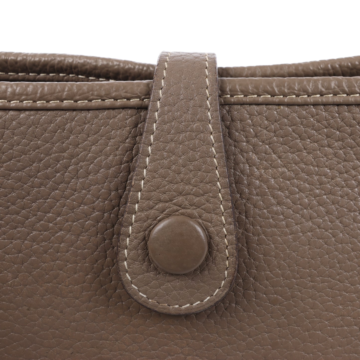 Hermès Evelyne 1 29 PM Taurillon Clemence Taupe Silber Metallbeschläge L: 2008