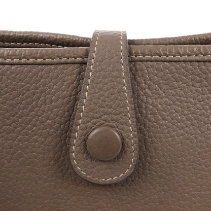 Hermès Evelyne 1 29 PM Taurillon Clemence Taupe Silber Metallbeschläge L: 2008