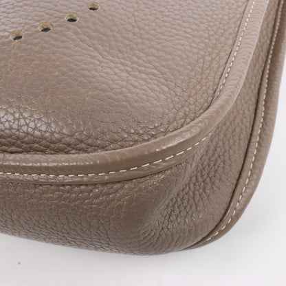 Hermès Evelyne 1 29 PM Taurillon Clemence Taupe Silber Metallbeschläge L: 2008