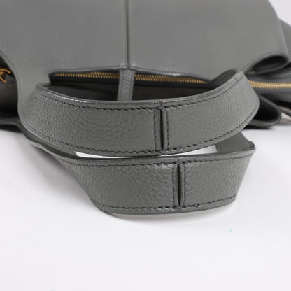 Celine Tri-Fold Leather Shoulder Bag in Grey