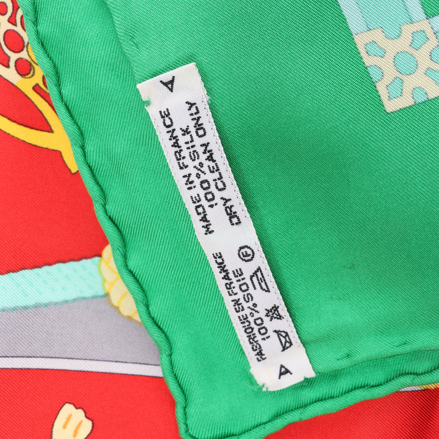 Hermès Carré 90 "LES MUSEROLLES" 100% Silk Scarf in Red x Green