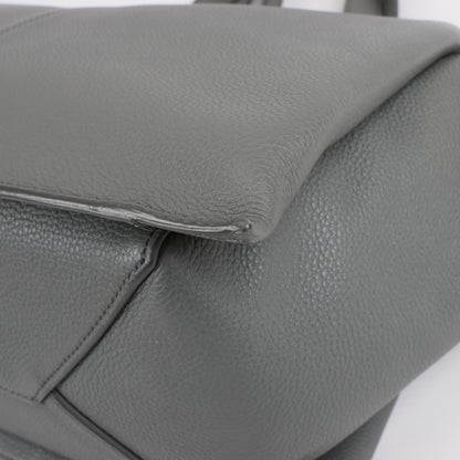 Celine Tri-Fold Leather Shoulder Bag in Grey