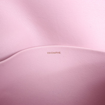 Celine Triomphe, kleine Schultertasche aus glattem Leder in Rosa