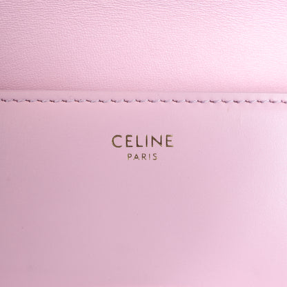 Celine Triomphe, kleine Schultertasche aus glattem Leder in Rosa