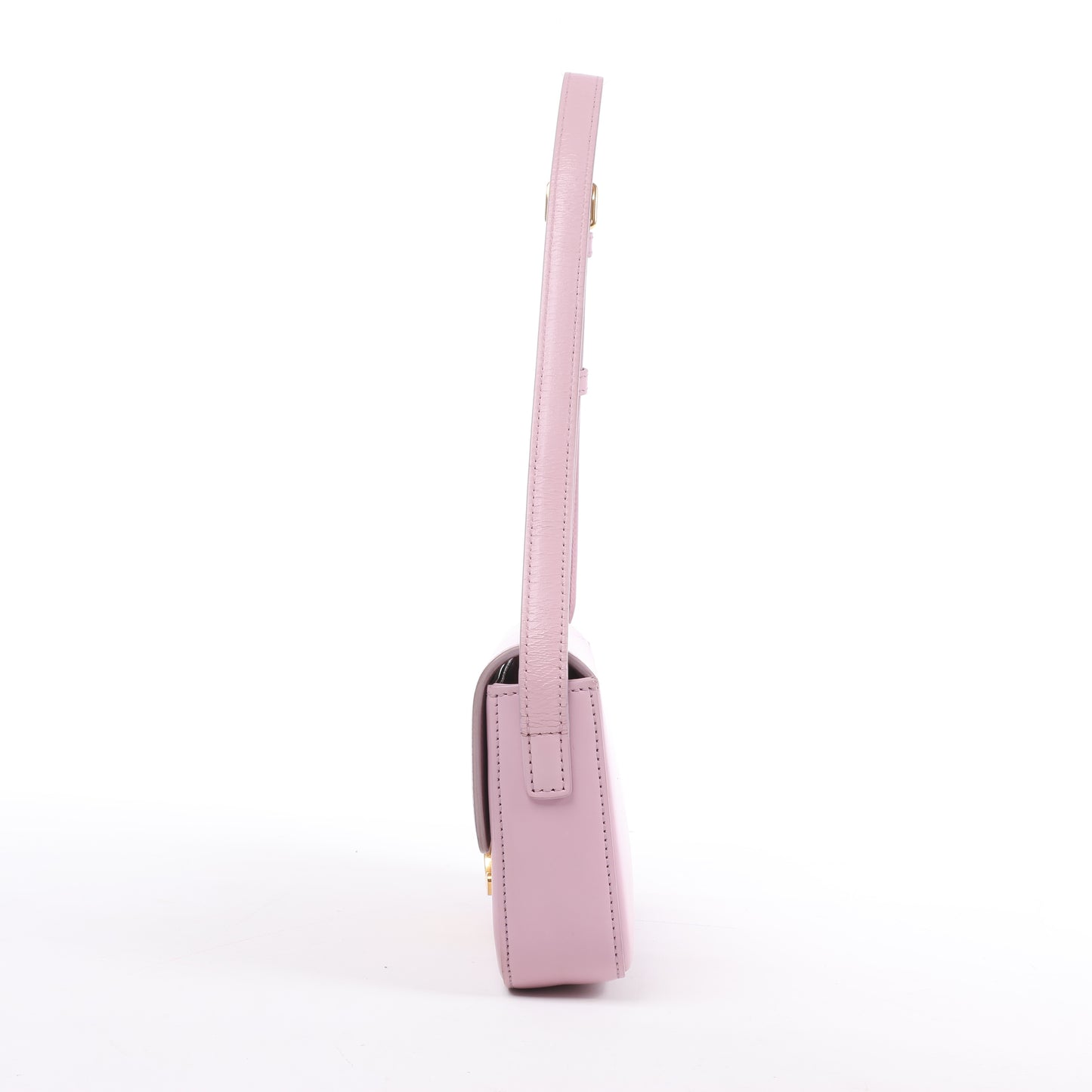 Celine Triomphe, kleine Schultertasche aus glattem Leder in Rosa