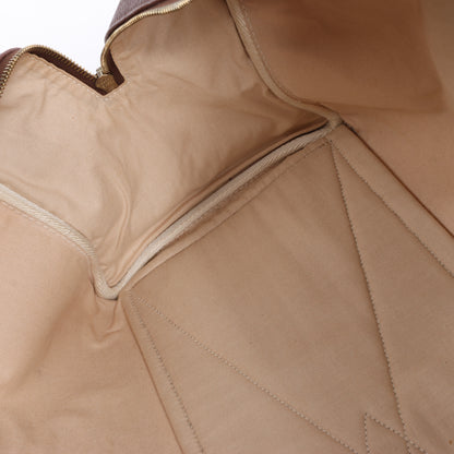 HERMES Victoria 43 Taurillon x Toile Reisetasche in Braun x Beige