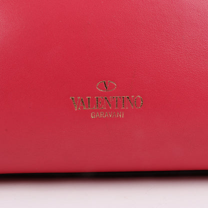 Sac à main Valentino Garavani Rockstud en cuir rose à double compartiment