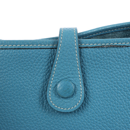 Hermès Evelyne 1 29 PM Taurillon Clemence Blue Jean Silver Metal Fittings □H: 2004