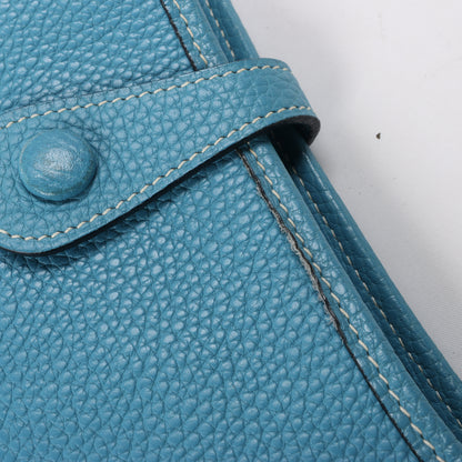 Hermès Evelyne 1 29 PM Taurillon Clemence Blue Jean Silver Metal Fittings □H: 2004