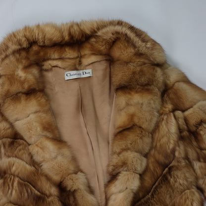 Vintage Christian Dior Paris Golden Fox Fur Coat