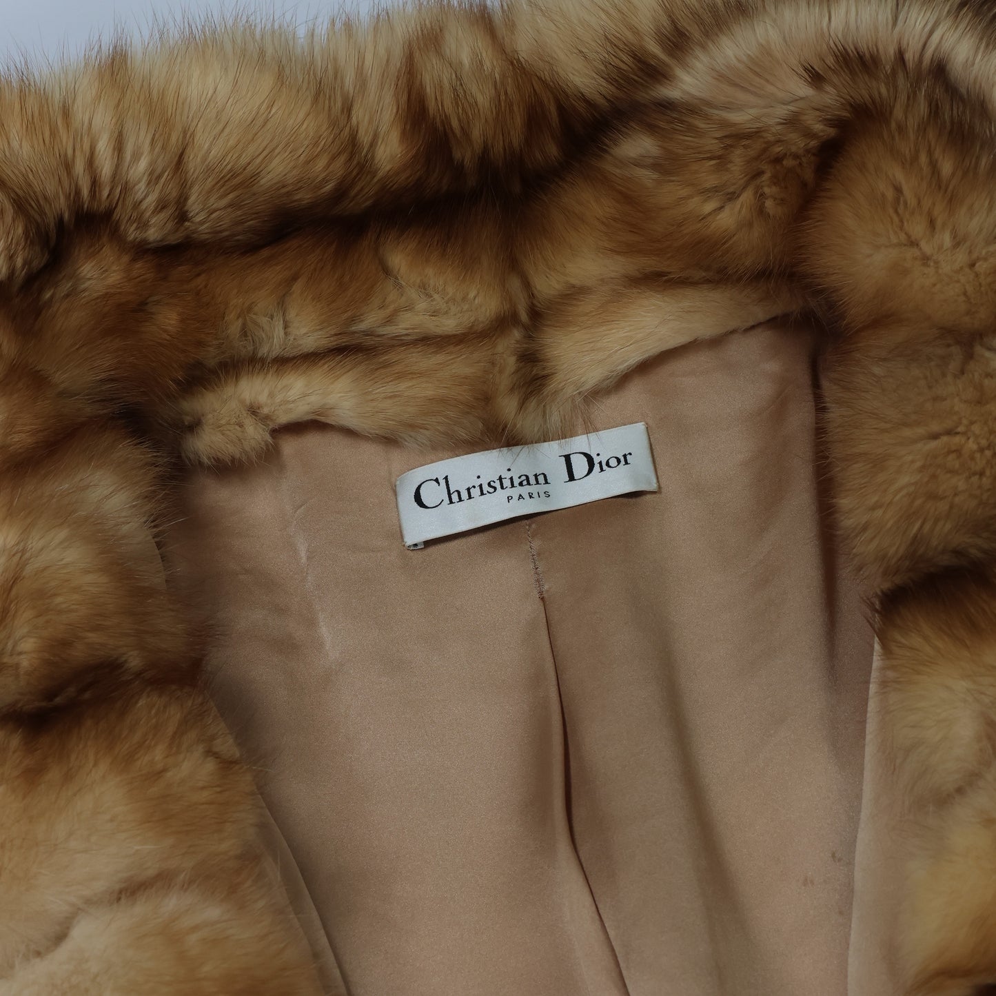 Vintage Christian Dior Paris Golden Fox Fur Coat