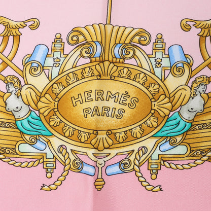 Hermes Carré 90 „VOILES DE LUMIERE“ Seidentaschentuch in Rosa