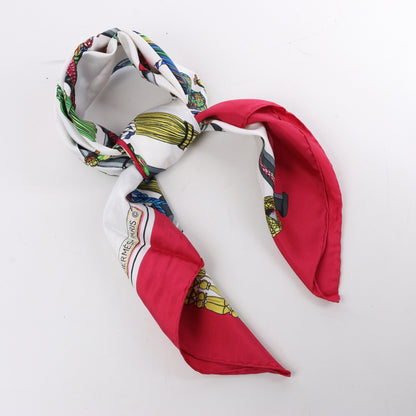 Hermes Carré 90 „PASEMENTERIE“ Seidentaschentuch in Rot