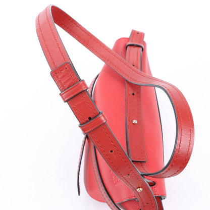 LOEWE Soft Grain Calfskin Mini Gate Crossbody Bag Scarlet Red Burnt Red